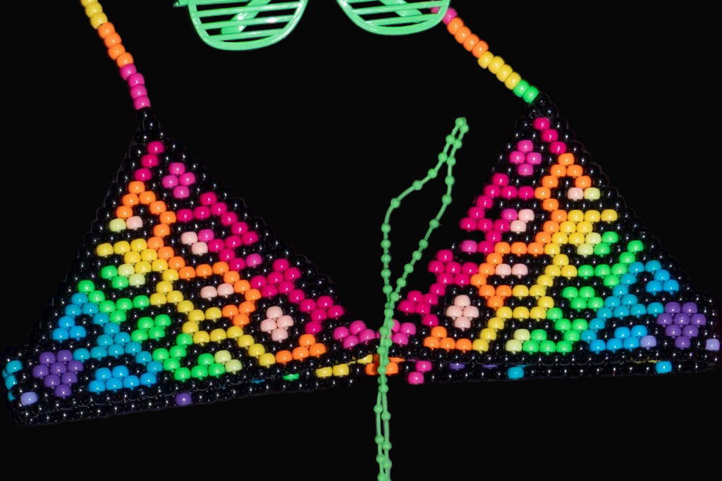 KANDi rainbow animal print bikini