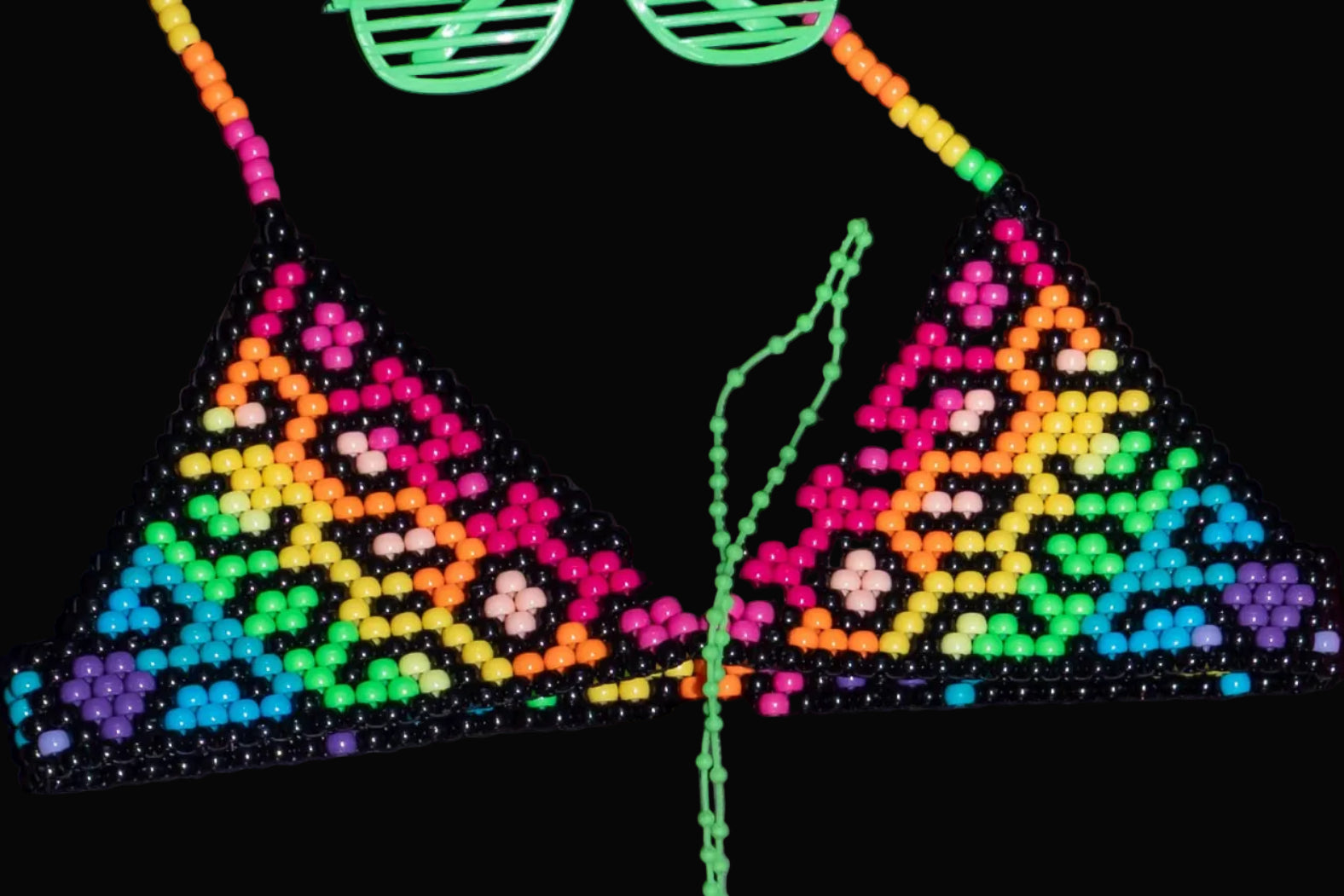 KANDi rainbow animal print bikini