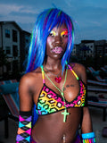 KANDi rainbow animal print bikini